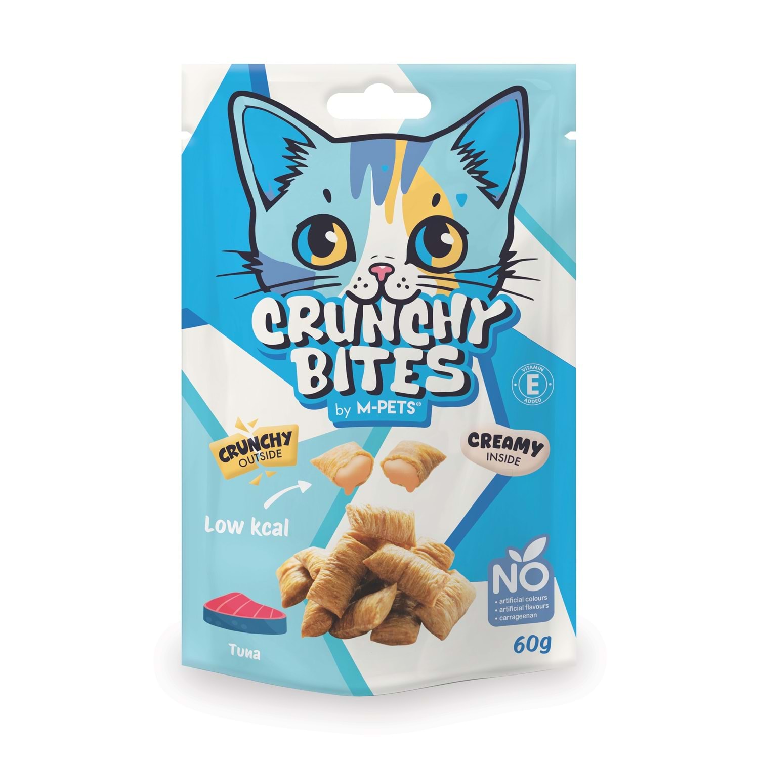Crunchy Bites Ördekli tuna balıklı yengecli Kedi Ödülü 60gr karısık - Görsel 3