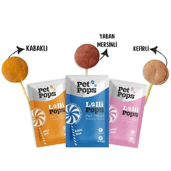 Pet Pops Kedi Lolipop Blueberry 10'lu - Görsel 2