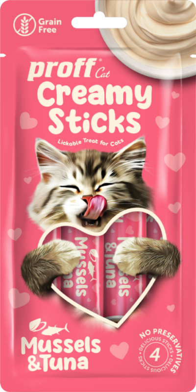 LORA Proff Cat Creamy Sticks, Krill & Tuna 4X15 G karısık ödüller - Görsel 2